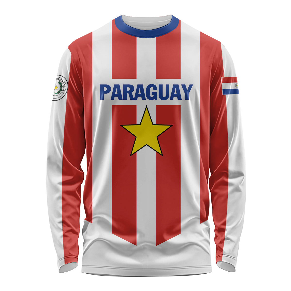 Personalized Paraguay 2024 Football Long Sleeve Shirt Come On La Albirroja - Wonder Print Shop