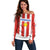 Personalized Paraguay 2024 Football Off Shoulder Sweater Come On La Albirroja - Wonder Print Shop