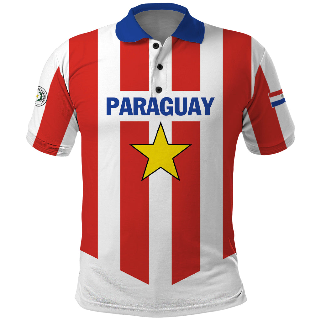 Personalized Paraguay 2024 Football Polo Shirt Come On La Albirroja - Wonder Print Shop