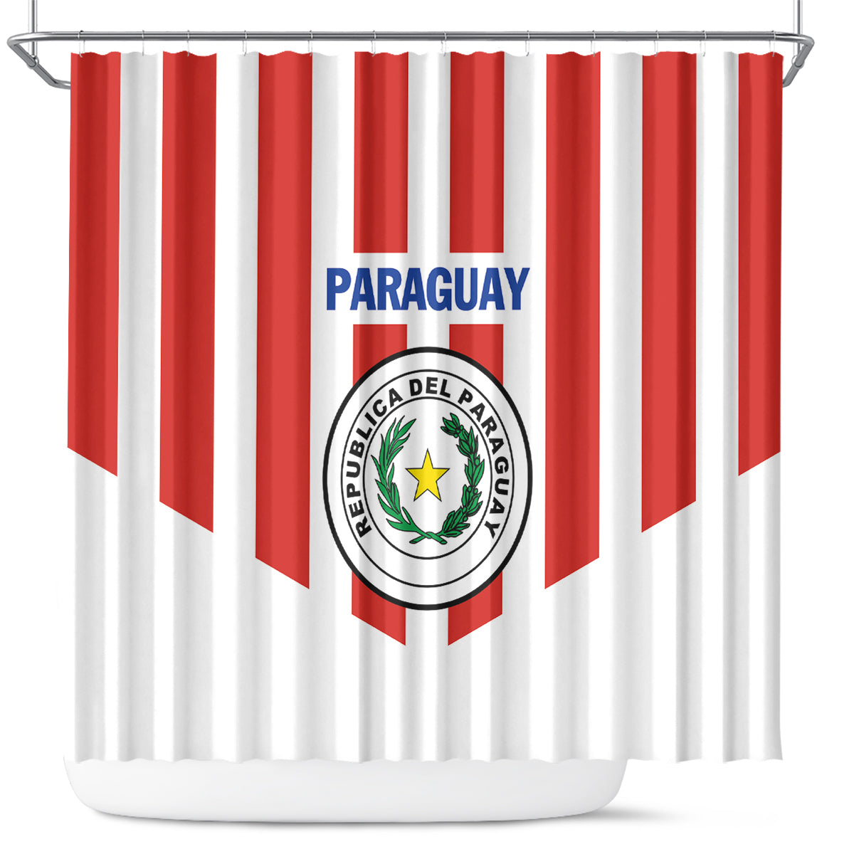 Paraguay 2024 Football Shower Curtain Come On La Albirroja