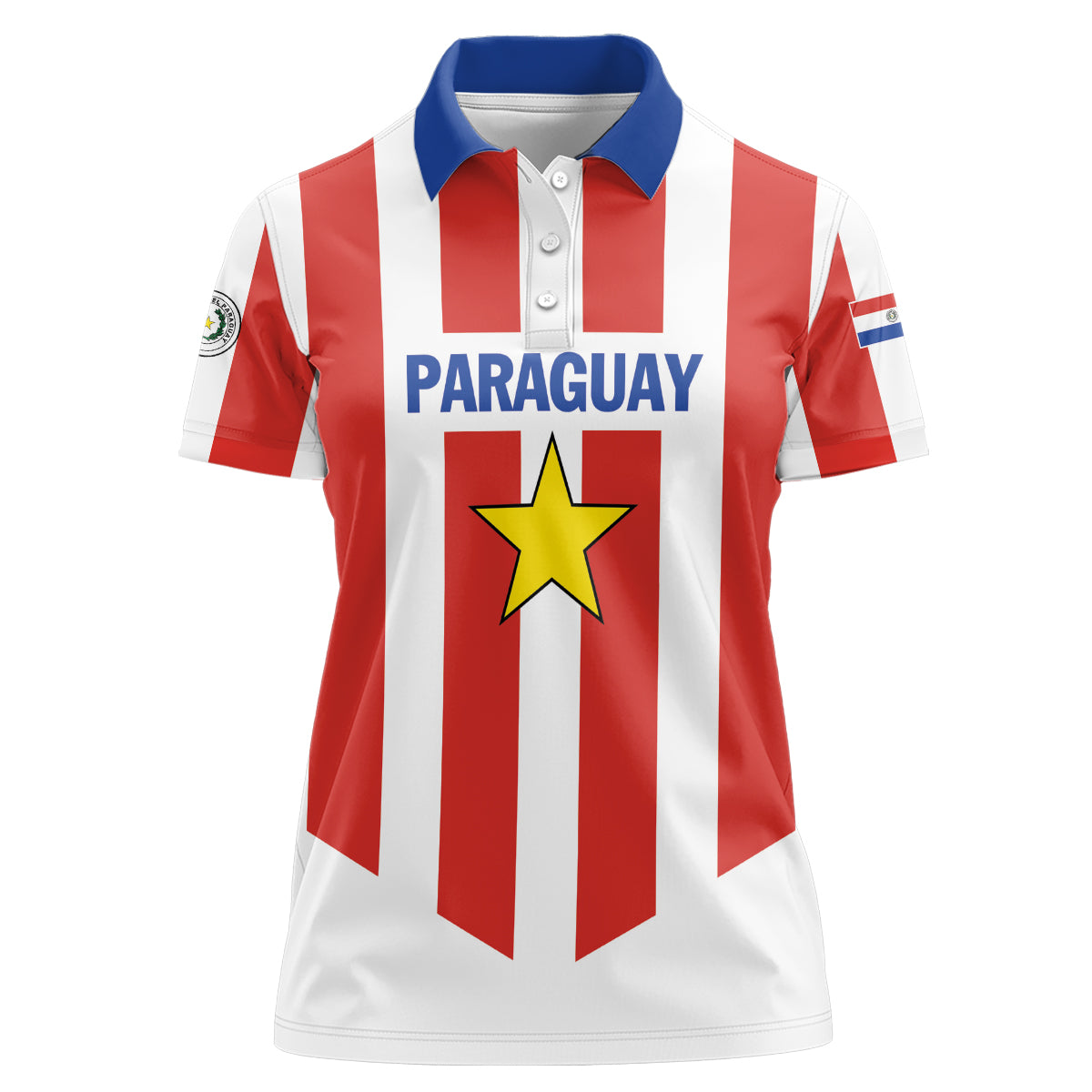 Personalized Paraguay 2024 Football Women Polo Shirt Come On La Albirroja - Wonder Print Shop