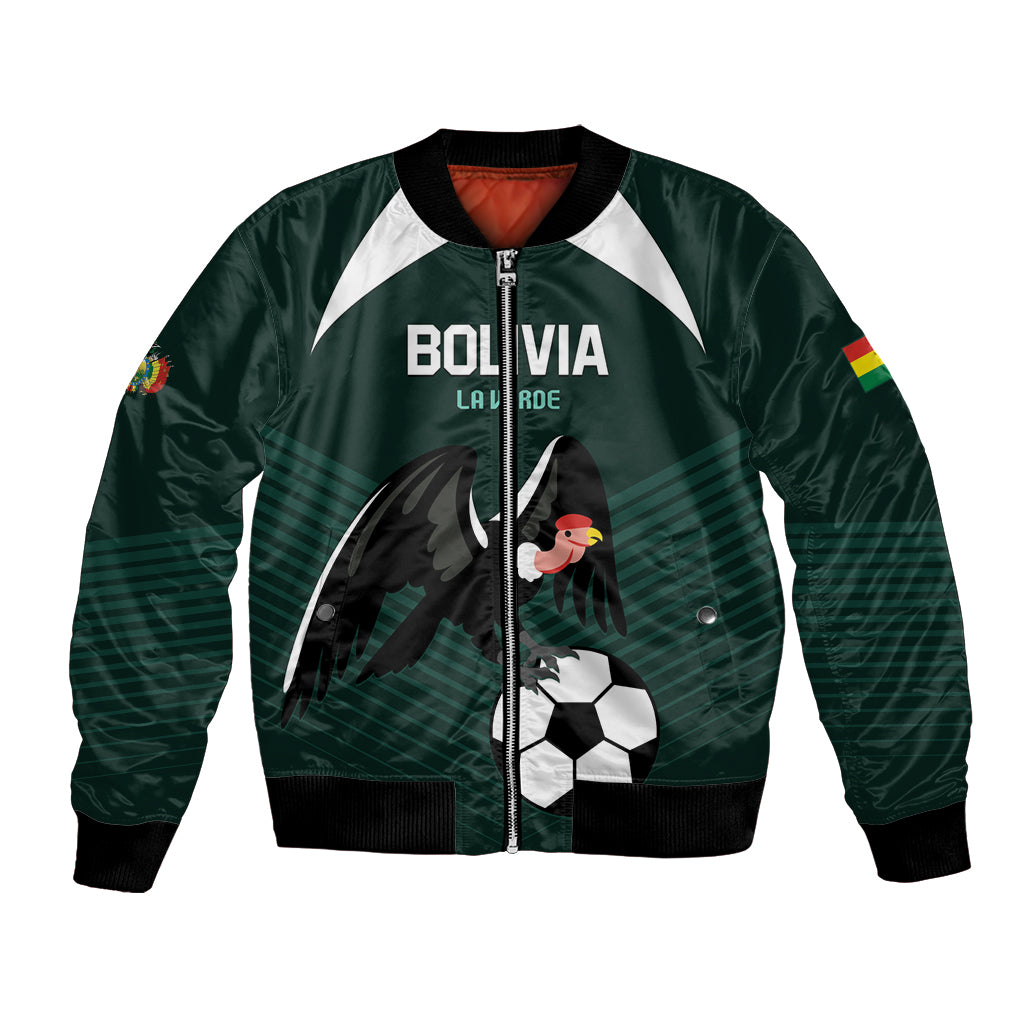 Personalized Bolivia 2024 Football Bomber Jacket La Verd Go Champion - Wonder Print Shop