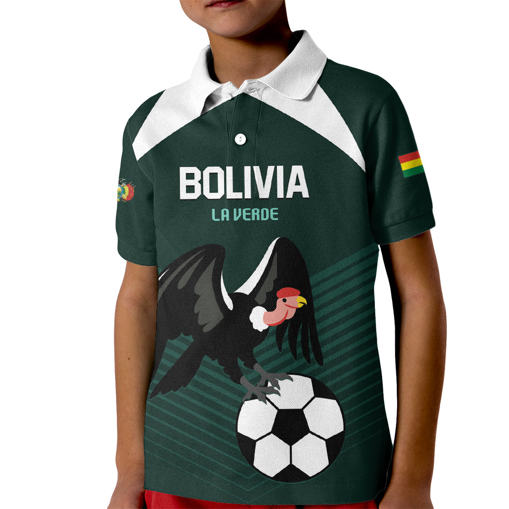 Personalized Bolivia 2024 Football Kid Polo Shirt La Verd Go Champion - Wonder Print Shop