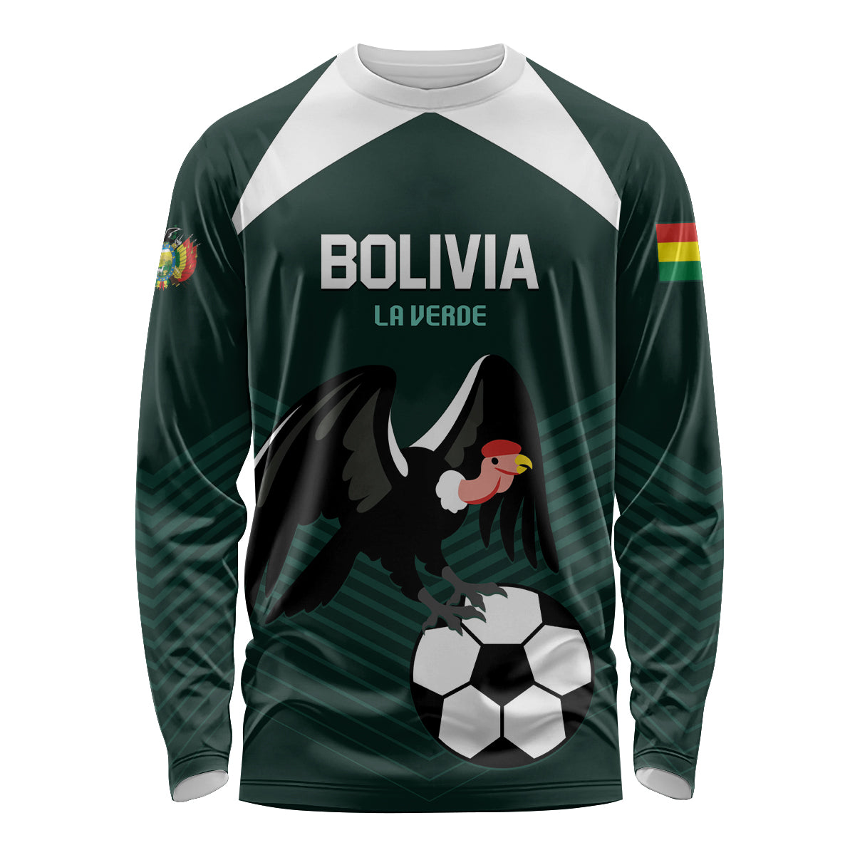 Personalized Bolivia 2024 Football Long Sleeve Shirt La Verd Go Champion - Wonder Print Shop