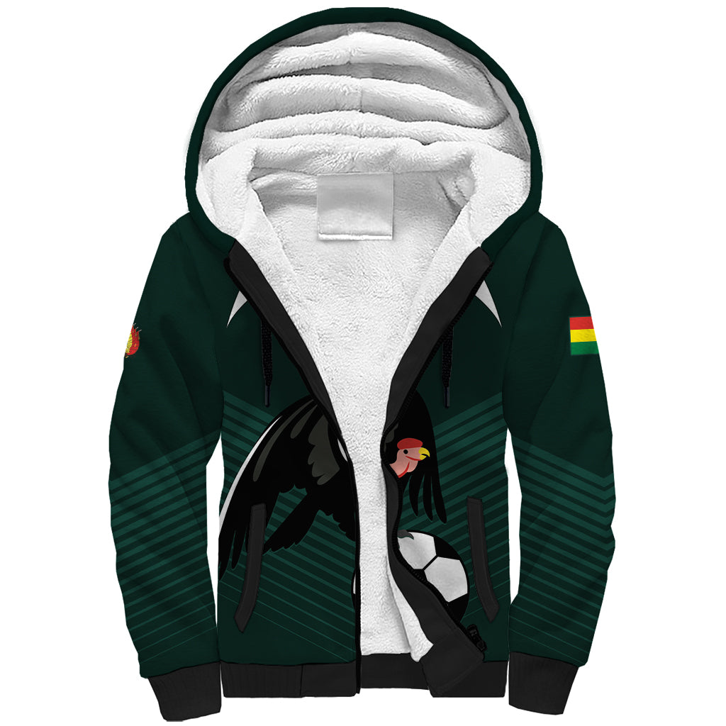 Personalized Bolivia 2024 Football Sherpa Hoodie La Verd Go Champion - Wonder Print Shop