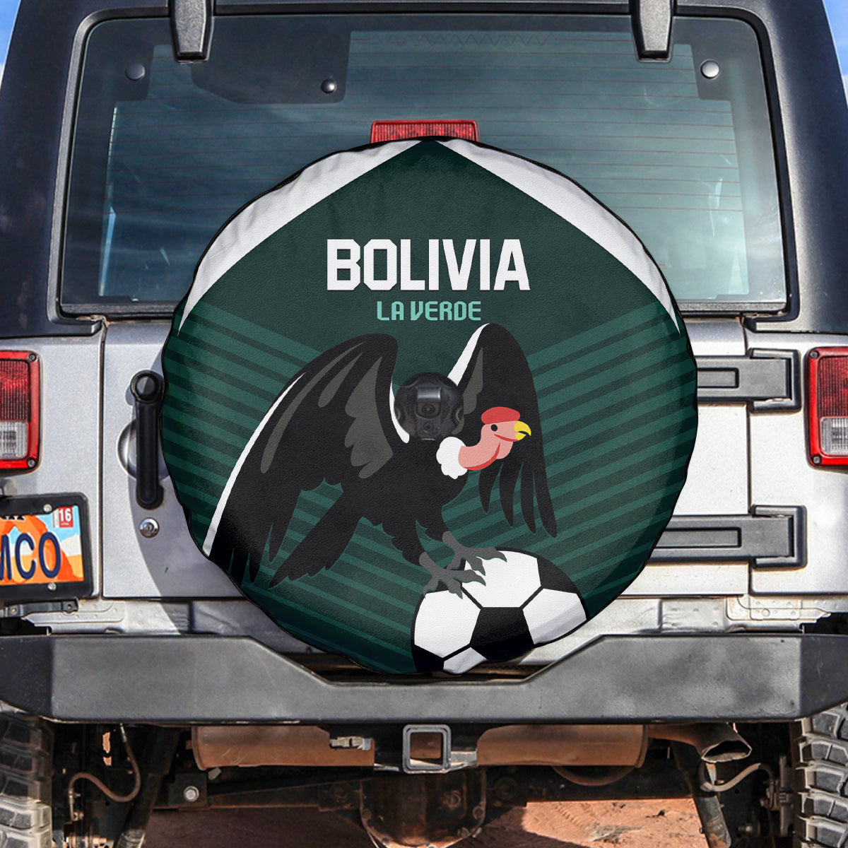 Bolivia 2024 Football Spare Tire Cover La Verd Go Champion - Wonder Print Shop