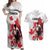 Personalized Canada 2024 Soccer Couples Matching Off Shoulder Maxi Dress and Hawaiian Shirt Canadian Player Maple Leaf - Wonder Print Shop