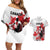 Personalized Canada 2024 Soccer Couples Matching Off Shoulder Short Dress and Hawaiian Shirt Canadian Player Maple Leaf - Wonder Print Shop