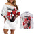 Personalized Canada 2024 Soccer Couples Matching Off Shoulder Short Dress and Long Sleeve Button Shirt Canadian Player Maple Leaf - Wonder Print Shop