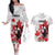 Personalized Canada 2024 Soccer Couples Matching Off The Shoulder Long Sleeve Dress and Hawaiian Shirt Canadian Player Maple Leaf - Wonder Print Shop