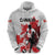 Personalized Canada 2024 Soccer Hoodie Canadian Player Maple Leaf - Wonder Print Shop