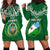 Custom Djibouti Hoodie Dress Jabuuti Emblem With Islamic Floral Circle - Wonder Print Shop