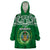 Custom Djibouti Wearable Blanket Hoodie Jabuuti Emblem With Islamic Floral Circle - Wonder Print Shop