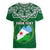 Custom Djibouti Women V Neck T Shirt Jabuuti Emblem With Islamic Floral Circle - Wonder Print Shop