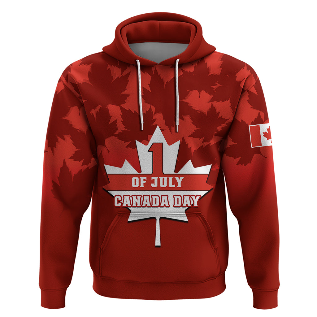 1 July Canada Independence Day Hoodie Canadian Maple Leaf Happy 156th Anniversary - Wonder Print Shop