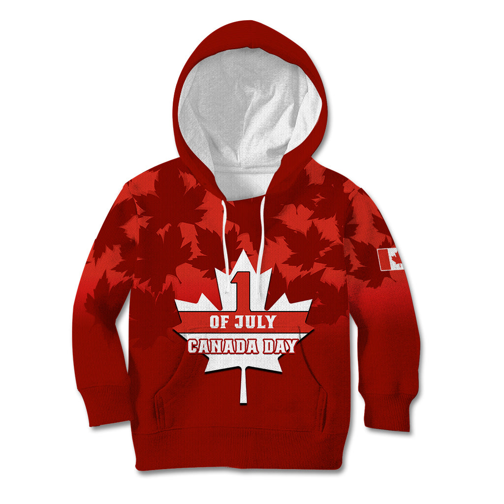 1 July Canada Independence Day Kid Hoodie Canadian Maple Leaf Happy 156th Anniversary - Wonder Print Shop