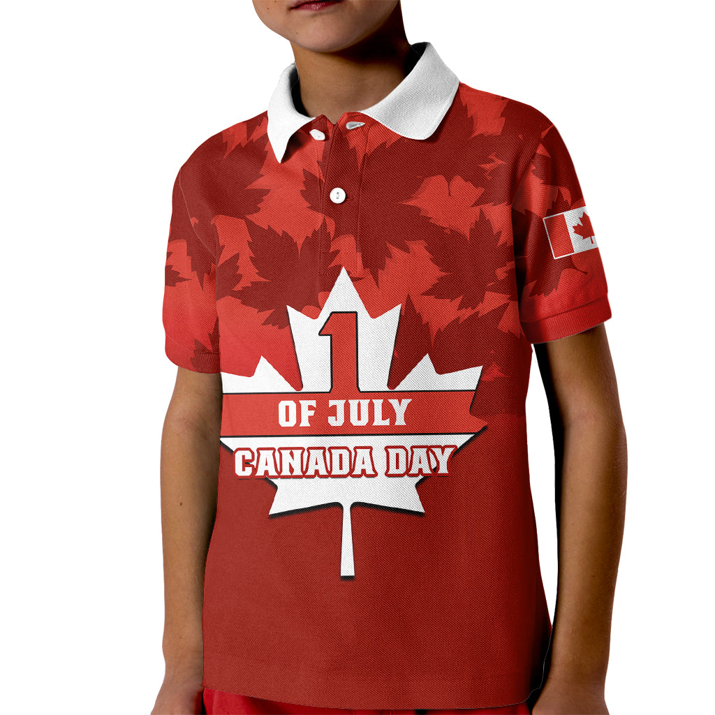 1 July Canada Independence Day Kid Polo Shirt Canadian Maple Leaf Happy 156th Anniversary - Wonder Print Shop