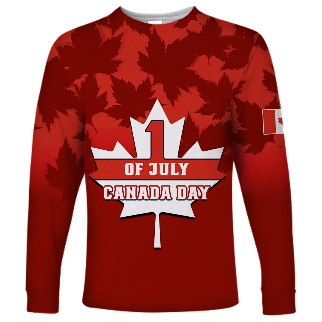 1 July Canada Independence Day Long Sleeve Shirt Canadian Maple Leaf Happy 156th Anniversary - Wonder Print Shop