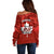 1 July Canada Independence Day Off Shoulder Sweater Canadian Maple Leaf Happy 156th Anniversary - Wonder Print Shop