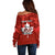 Custom 1 July Canada Independence Day Off Shoulder Sweater Canadian Maple Leaf Happy 156th Anniversary - Wonder Print Shop