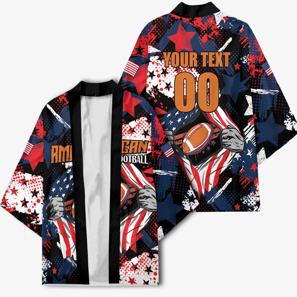 Custom American Football Grunge Kimono Special Version - Wonder Print Shop