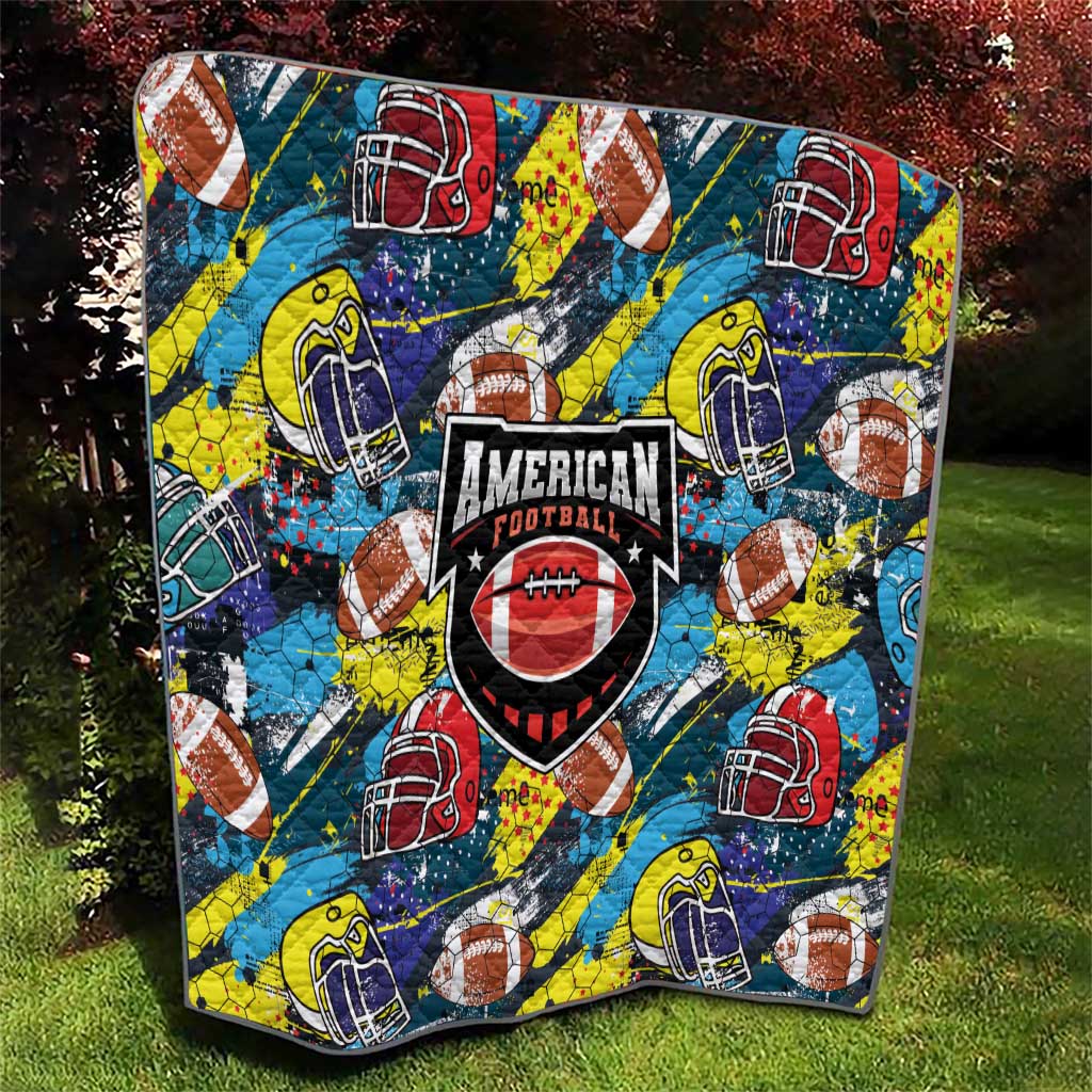 American Football Graffiti Quilt Unique Style - Wonder Print Shop