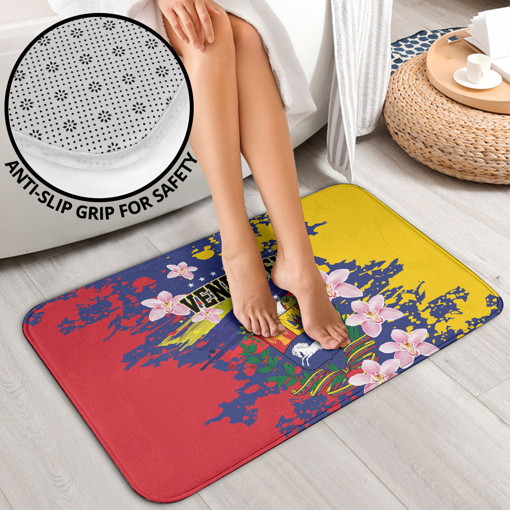 Venezuela Orchid Cattleya Mossiae Bathroom Set Flag Color Inspired
