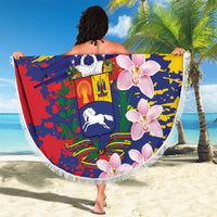 Venezuela Orchid Cattleya Mossiae Beach Blanket Flag Color Inspired