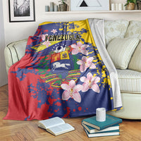 Venezuela Orchid Cattleya Mossiae Blanket Flag Color Inspired