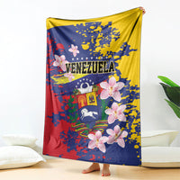 Venezuela Orchid Cattleya Mossiae Blanket Flag Color Inspired