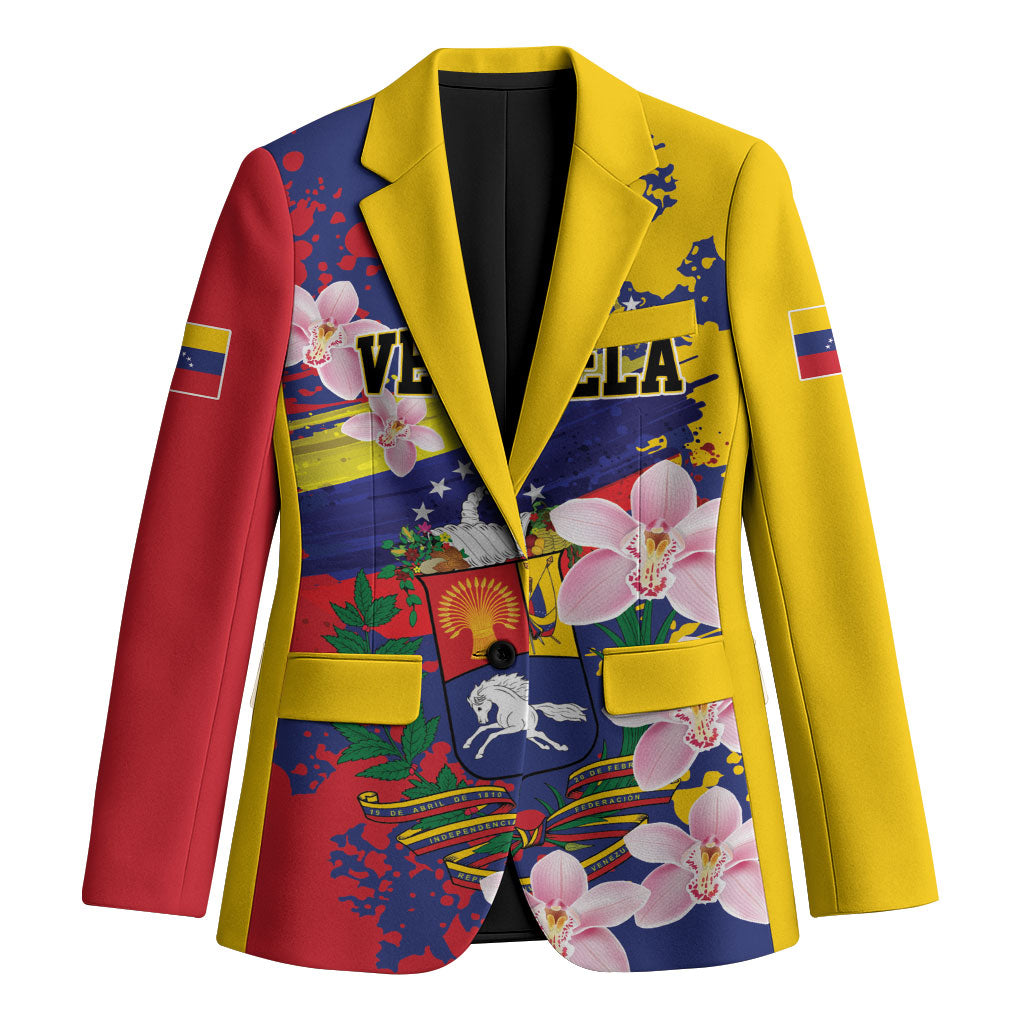 Personalized Venezuela Orchid Cattleya Mossiae Blazer Flag Color Inspired