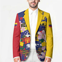 Personalized Venezuela Orchid Cattleya Mossiae Blazer Flag Color Inspired
