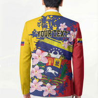 Personalized Venezuela Orchid Cattleya Mossiae Blazer Flag Color Inspired