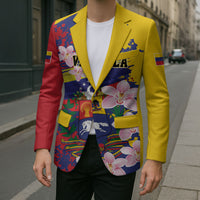 Personalized Venezuela Orchid Cattleya Mossiae Blazer Flag Color Inspired