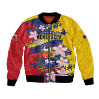 Personalized Venezuela Orchid Cattleya Mossiae Bomber Jacket Flag Color Inspired