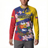 Personalized Venezuela Orchid Cattleya Mossiae Button Sweatshirt Flag Color Inspired