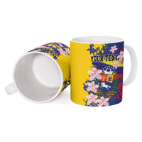 Personalized Venezuela Orchid Cattleya Mossiae Ceramic Mug Flag Color Inspired
