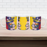 Personalized Venezuela Orchid Cattleya Mossiae Ceramic Mug Flag Color Inspired