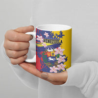 Personalized Venezuela Orchid Cattleya Mossiae Ceramic Mug Flag Color Inspired