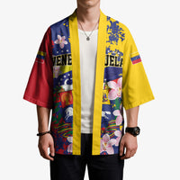 Personalized Venezuela Orchid Cattleya Mossiae Kimono Flag Color Inspired