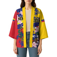 Personalized Venezuela Orchid Cattleya Mossiae Kimono Flag Color Inspired