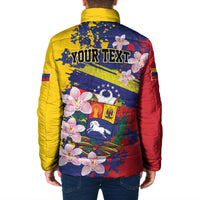 Personalized Venezuela Orchid Cattleya Mossiae Padded Jacket Flag Color Inspired