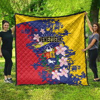 Venezuela Orchid Cattleya Mossiae Quilt Flag Color Inspired