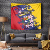 Venezuela Orchid Cattleya Mossiae Tapestry Flag Color Inspired