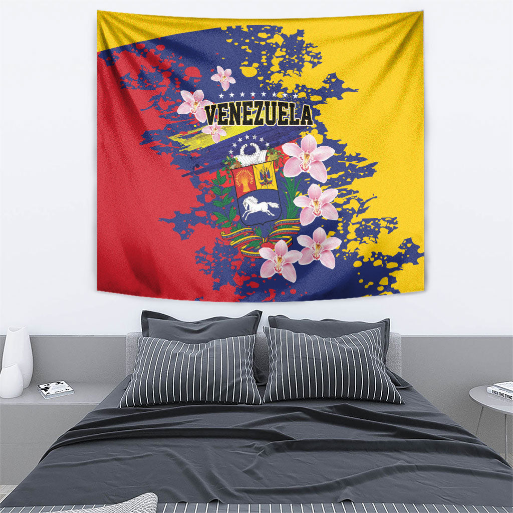 Venezuela Orchid Cattleya Mossiae Tapestry Flag Color Inspired