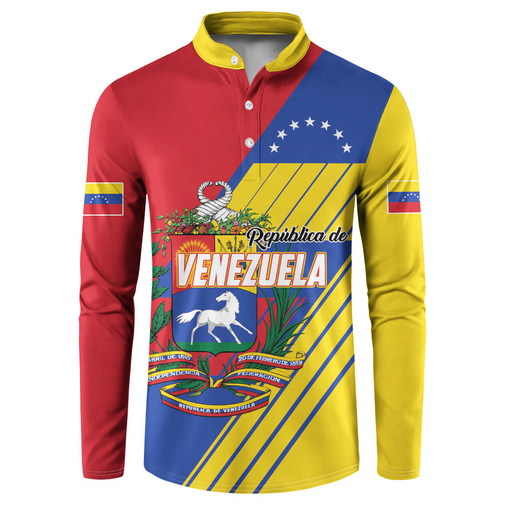 Personalized Republic of Venezuela Button Sweatshirt Flag Color Inspired