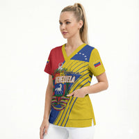 Personalized Republic of Venezuela Scrub Top Flag Color Inspired