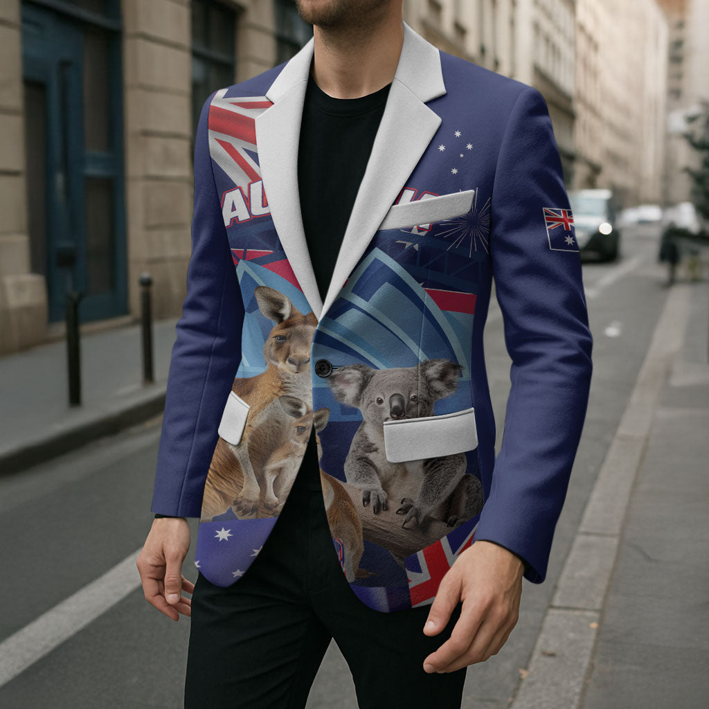 Personalised Australia Kangaroo Koala Blazer Aussie Flag Inspired