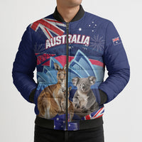 Personalised Australia Kangaroo Koala Bomber Puffer Jacket Aussie Flag Inspired