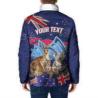 Personalised Australia Kangaroo Koala Padded Jacket Aussie Flag Inspired